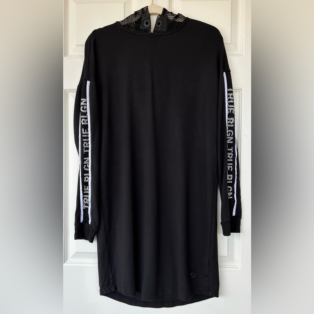 True Religion Women’s Hooded Sweatshirt Dress Long Sleeve Size Medium